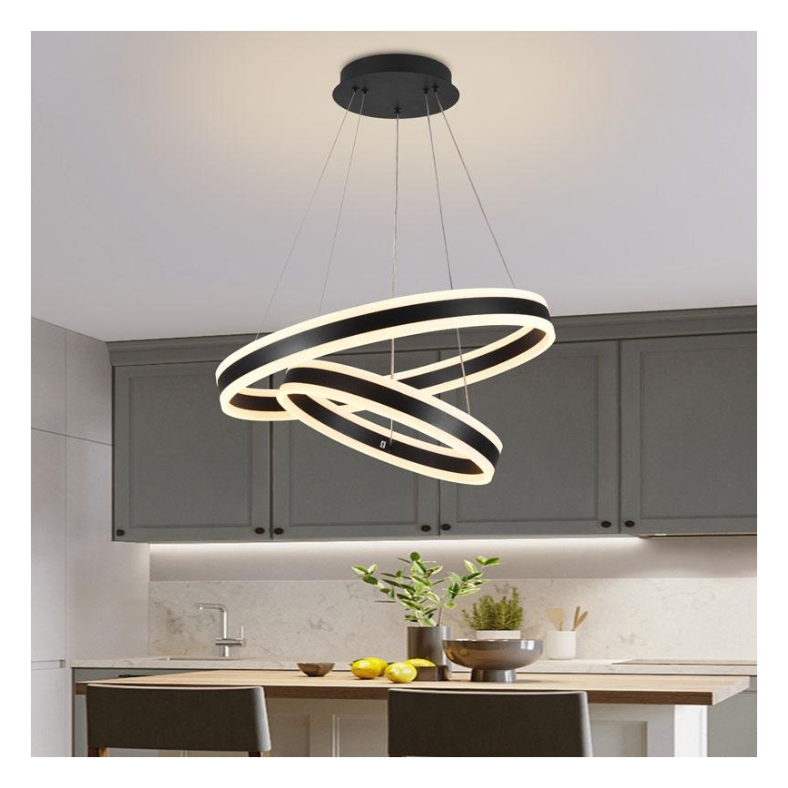 LED Stmievateľný luster na lanku LED/135W/230V 3000-6500K + diaľkové ovládanie
