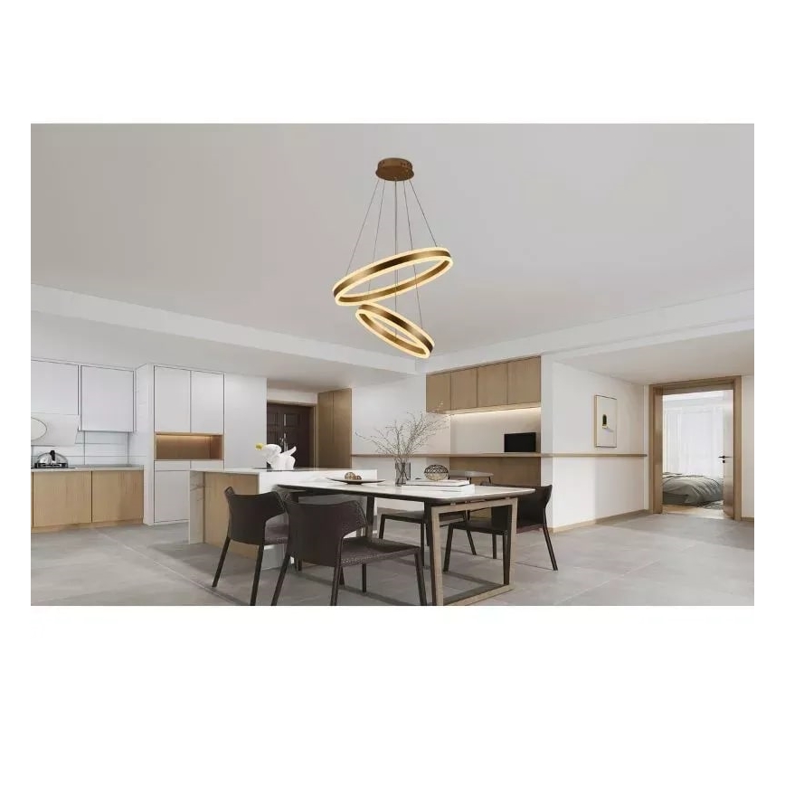 LED Stmievateľný luster na lanku LED/135W/230V 3000-6500K + diaľkové ovládanie