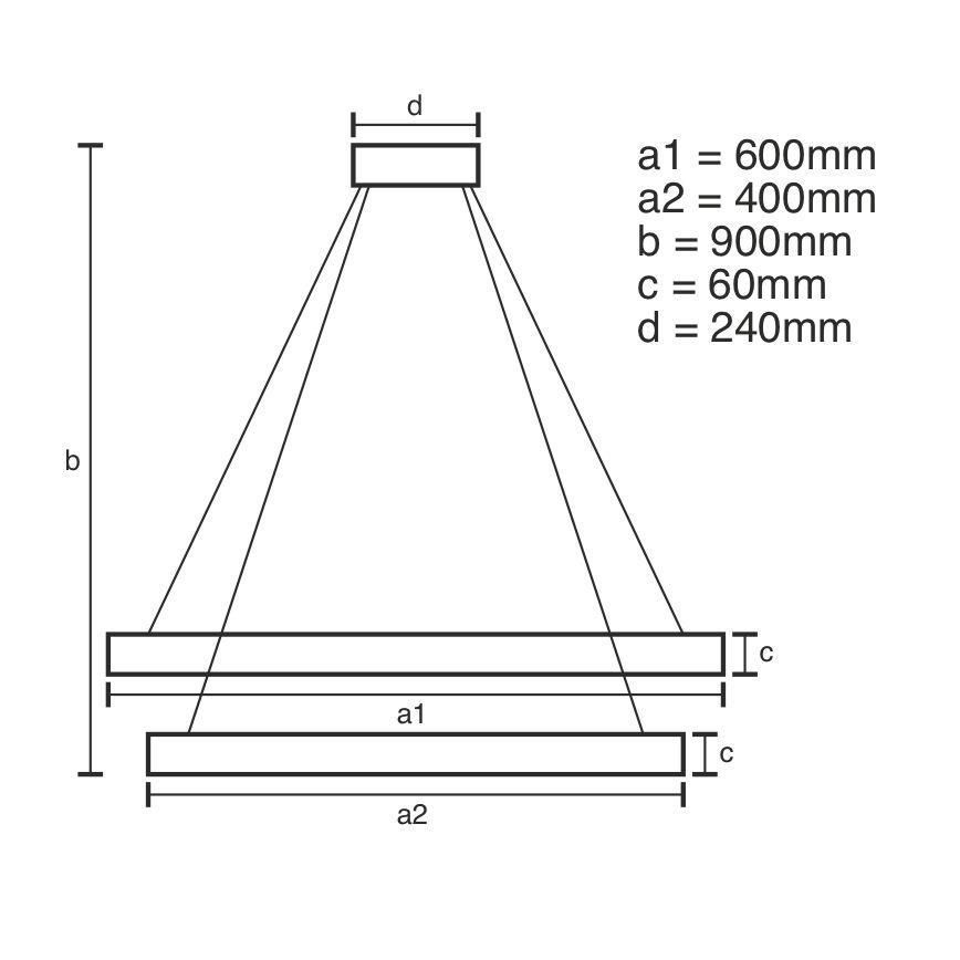LED Stmievateľný luster na lanku LED/135W/230V 3000-6500K + diaľkové ovládanie