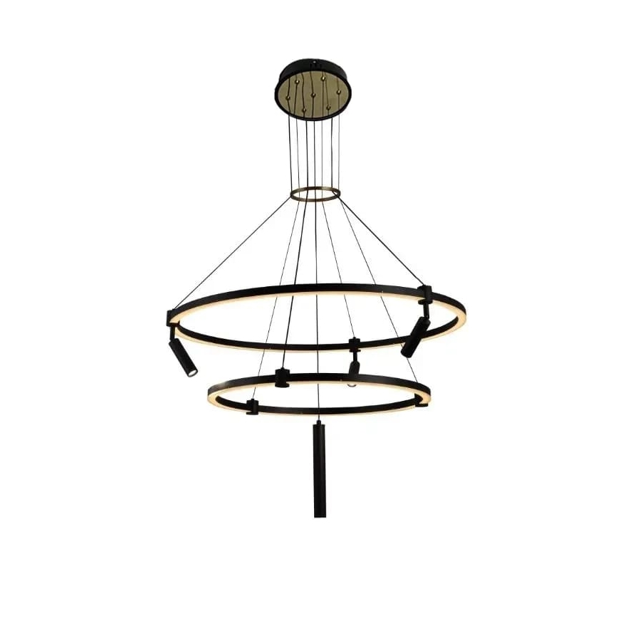 LED Stmievateľný luster na lanku LED/140W/230V 3000-6500K + diaľkové ovládanie