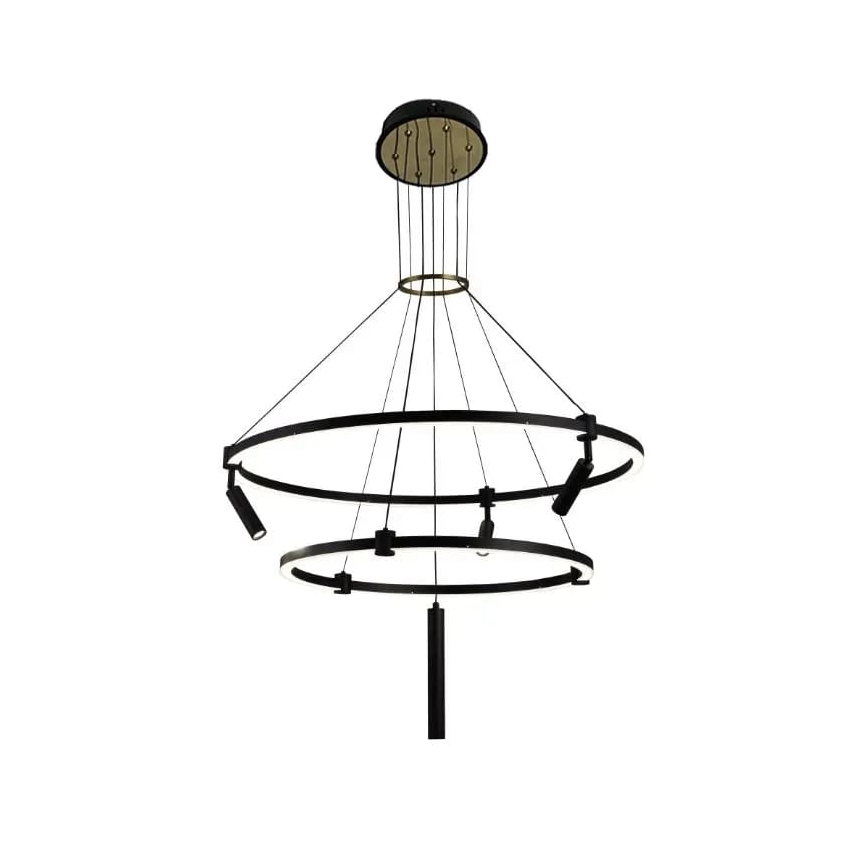 LED Stmievateľný luster na lanku LED/140W/230V 3000-6500K + diaľkové ovládanie
