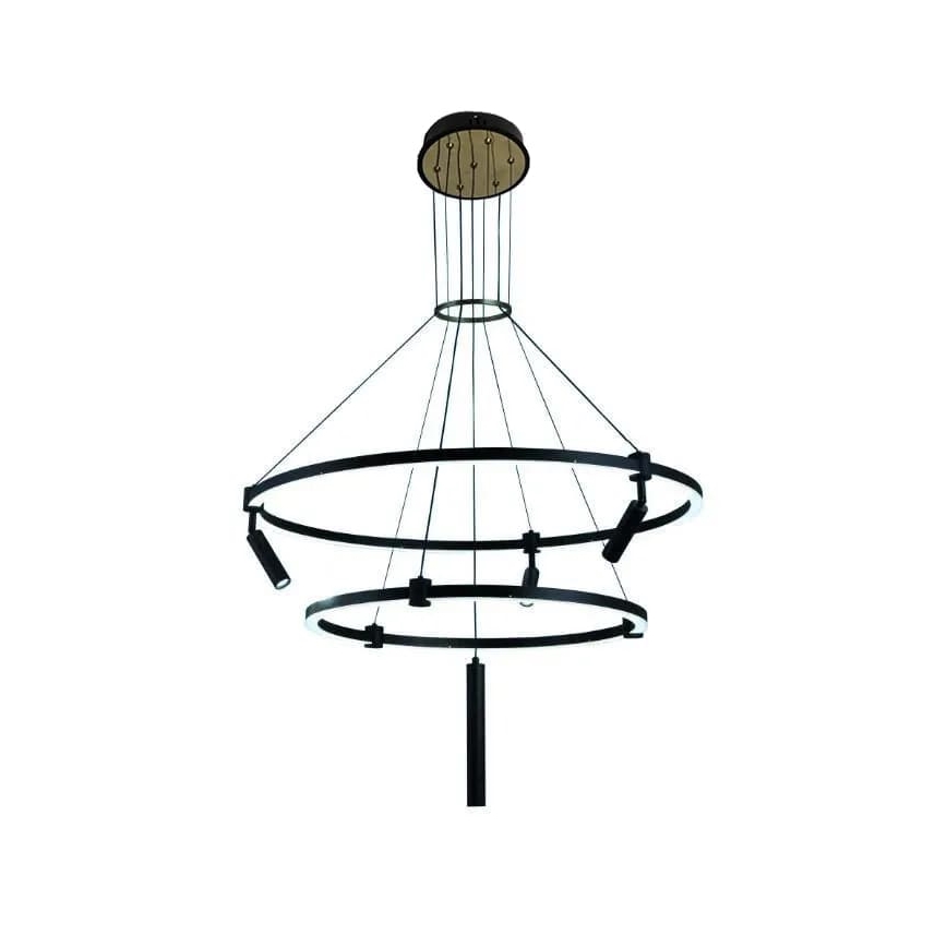 LED Stmievateľný luster na lanku LED/140W/230V 3000-6500K + diaľkové ovládanie