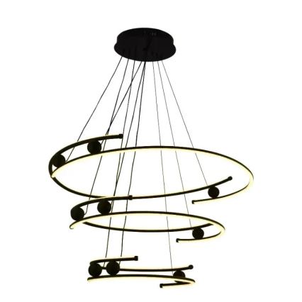 LED Stmievateľný luster na lanku LED/170W/230V 3000-6500K pr. 80 cm + diaľkové ovládanie