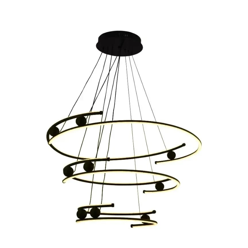 LED Stmievateľný luster na lanku LED/170W/230V 3000-6500K pr. 80 cm + diaľkové ovládanie