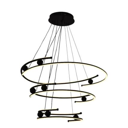 LED Stmievateľný luster na lanku LED/170W/230V 3000-6500K pr. 80 cm + diaľkové ovládanie