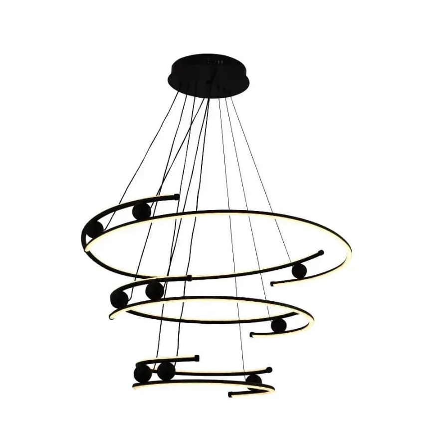 LED Stmievateľný luster na lanku LED/170W/230V 3000-6500K pr. 80 cm + diaľkové ovládanie