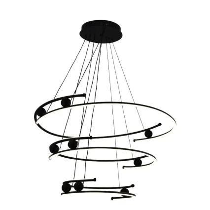 LED Stmievateľný luster na lanku LED/170W/230V 3000-6500K pr. 80 cm + diaľkové ovládanie