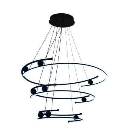 LED Stmievateľný luster na lanku LED/170W/230V 3000-6500K pr. 80 cm + diaľkové ovládanie