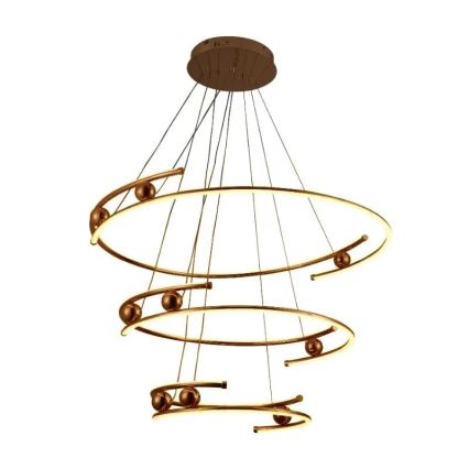 LED Stmievateľný luster na lanku LED/170W/230V 3000-6500K pr. 80 cm + diaľkové ovládanie