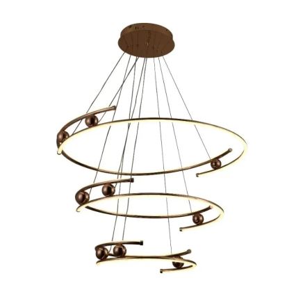 LED Stmievateľný luster na lanku LED/170W/230V 3000-6500K pr. 80 cm + diaľkové ovládanie