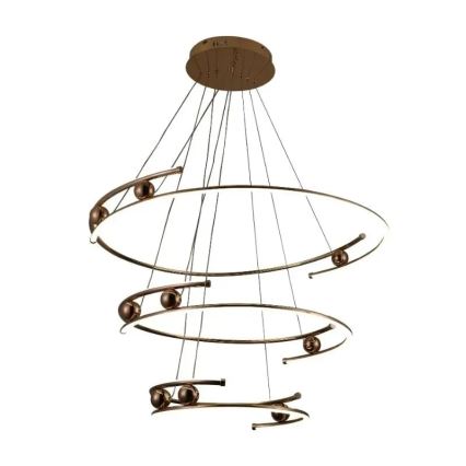 LED Stmievateľný luster na lanku LED/170W/230V 3000-6500K pr. 80 cm + diaľkové ovládanie
