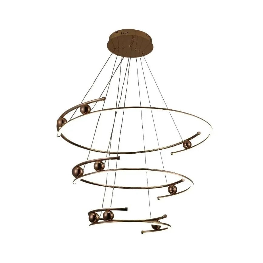 LED Stmievateľný luster na lanku LED/170W/230V 3000-6500K pr. 80 cm + diaľkové ovládanie