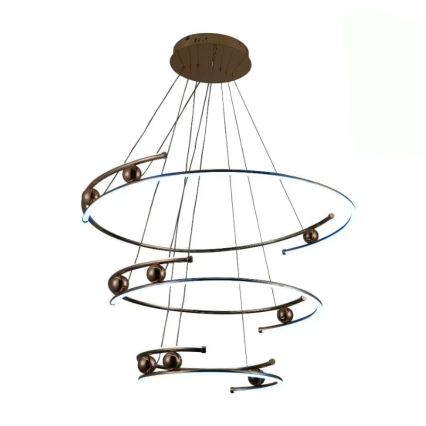 LED Stmievateľný luster na lanku LED/170W/230V 3000-6500K pr. 80 cm + diaľkové ovládanie