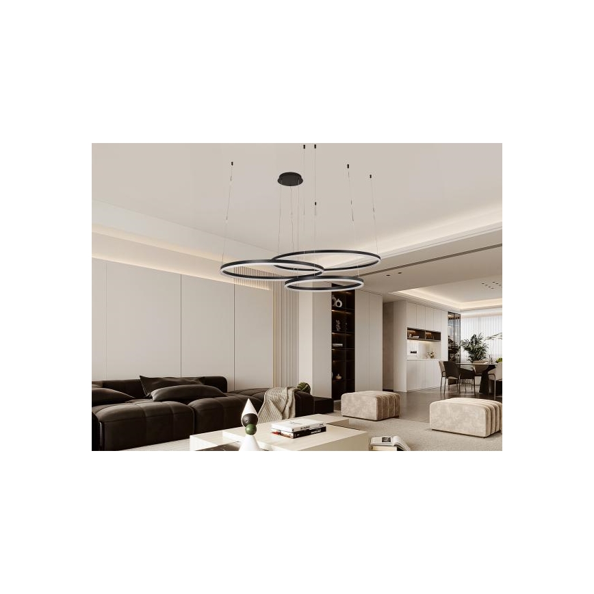LED Stmievateľný luster na lanku LED/170W/230V 3000-6500K + diaľkové ovládanie
