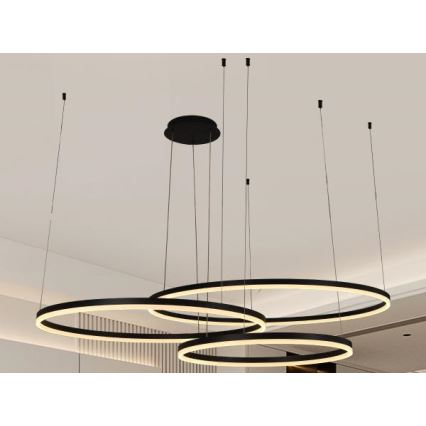 LED Stmievateľný luster na lanku LED/170W/230V 3000-6500K + diaľkové ovládanie