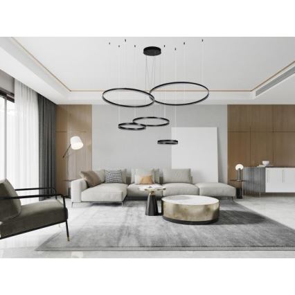 LED Stmievateľný luster na lanku LED/220W/230V 3000-6500K + diaľkové ovládanie