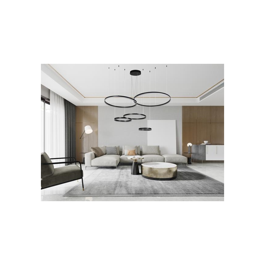 LED Stmievateľný luster na lanku LED/220W/230V 3000-6500K + diaľkové ovládanie