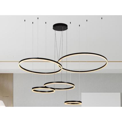 LED Stmievateľný luster na lanku LED/220W/230V 3000-6500K + diaľkové ovládanie