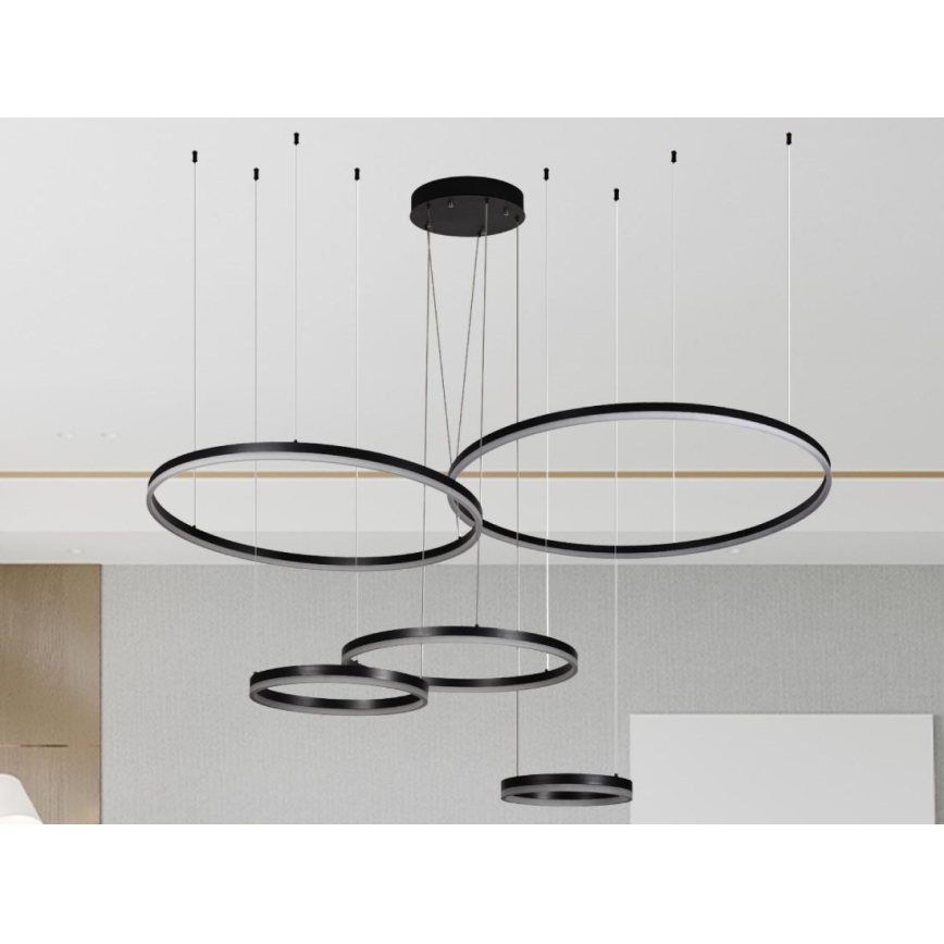 LED Stmievateľný luster na lanku LED/220W/230V 3000-6500K + diaľkové ovládanie