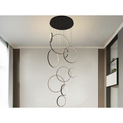 LED Stmievateľný luster na lanku LED/290W/230V 3000-6500K + diaľkové ovládanie