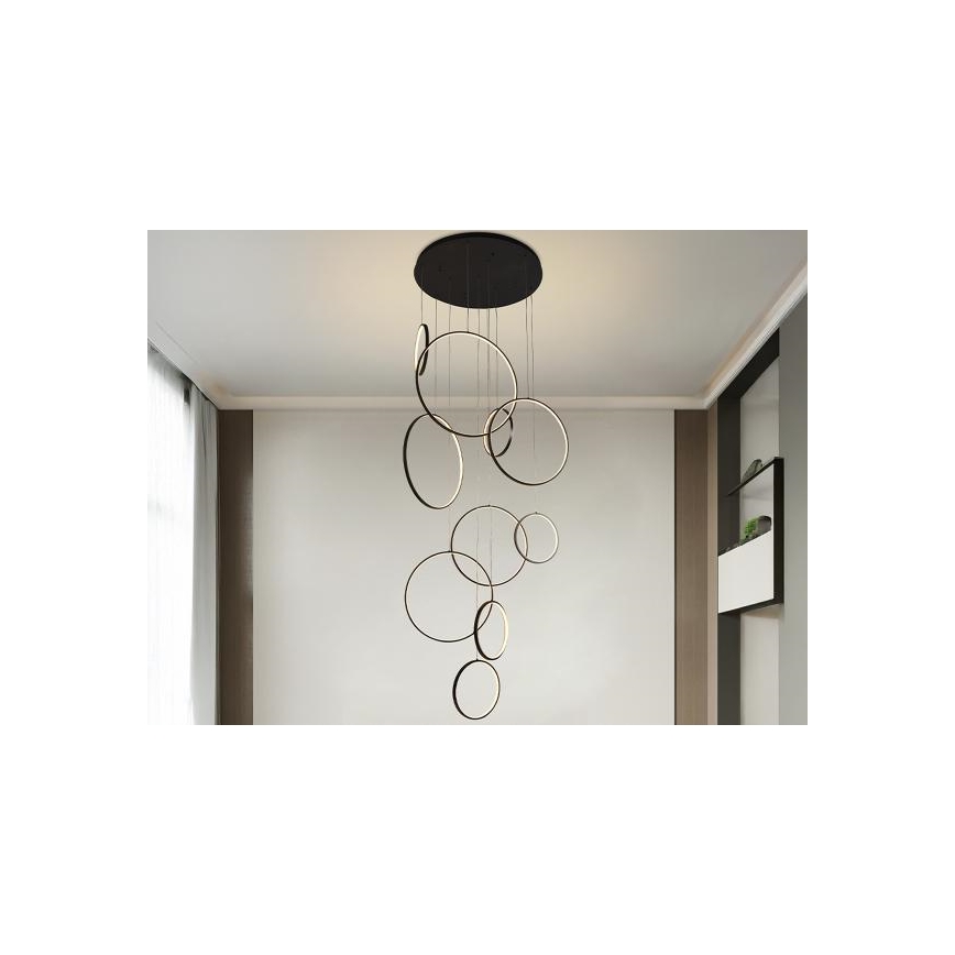 LED Stmievateľný luster na lanku LED/290W/230V 3000-6500K + diaľkové ovládanie