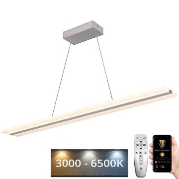 LED Stmievateľný luster na lanku LED/40W/230V 3000-6500K biela + diaľkové ovládanie