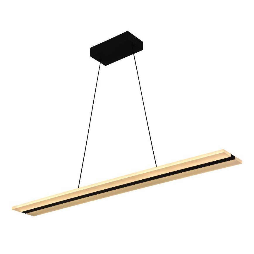 LED Stmievateľný luster na lanku LED/40W/230V 3000-6500K čierna + diaľkové ovládanie