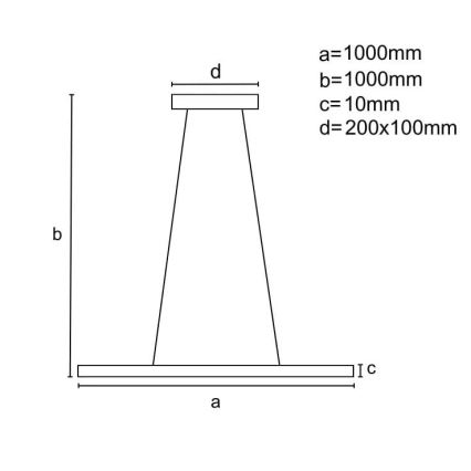 LED Stmievateľný luster na lanku LED/40W/230V 3000-6500K čierna + diaľkové ovládanie