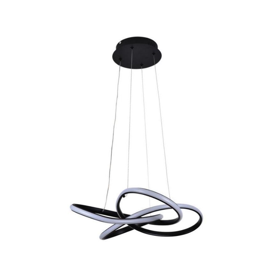 LED Stmievateľný luster na lanku LED/40W/230V 3000-6500K čierna + diaľkové ovládanie