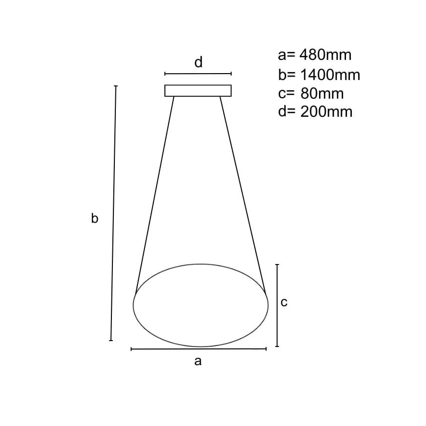 LED Stmievateľný luster na lanku LED/40W/230V 3000-6500K čierna + diaľkové ovládanie