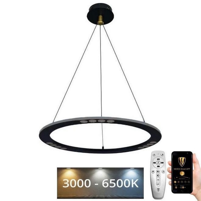 LED Stmievateľný luster na lanku LED/40W/230V 3000-6500K + diaľkové ovládanie