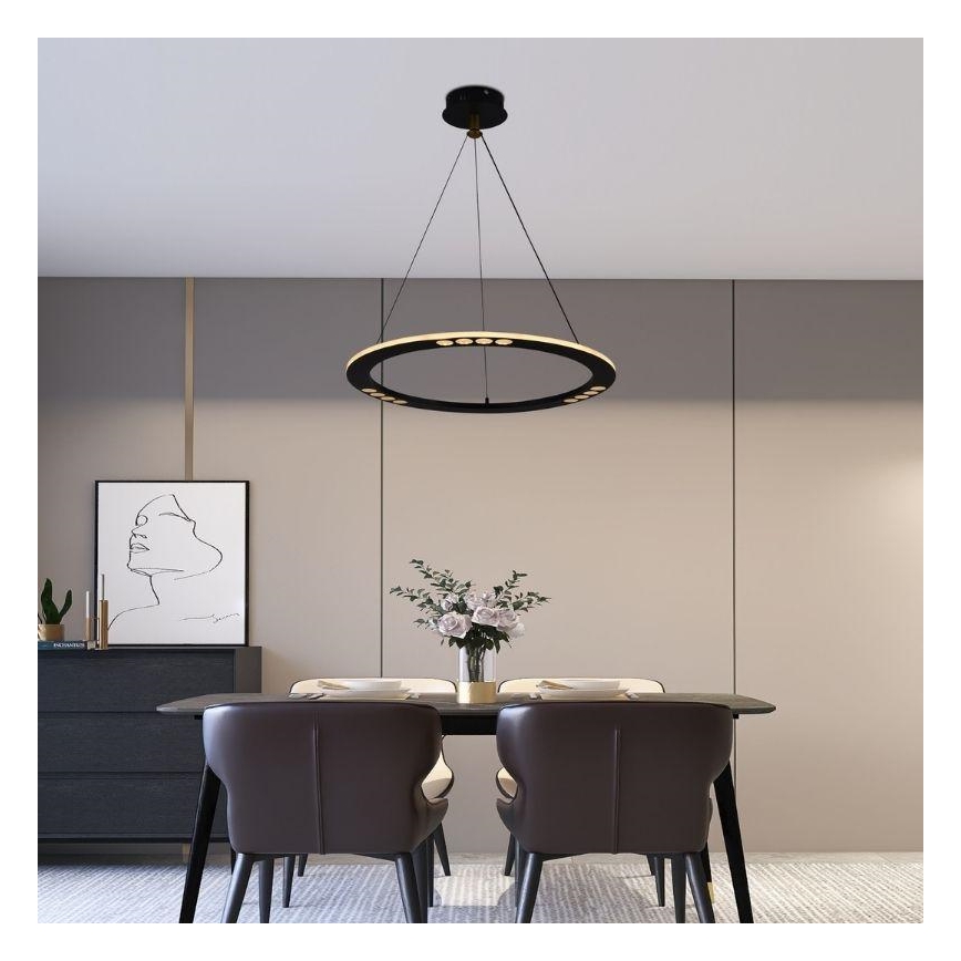 LED Stmievateľný luster na lanku LED/40W/230V 3000-6500K + diaľkové ovládanie
