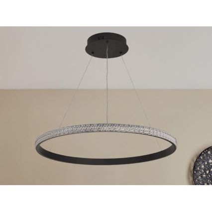 LED Stmievateľný luster na lanku LED/40W/230V 3000-6500K + diaľkové ovládanie