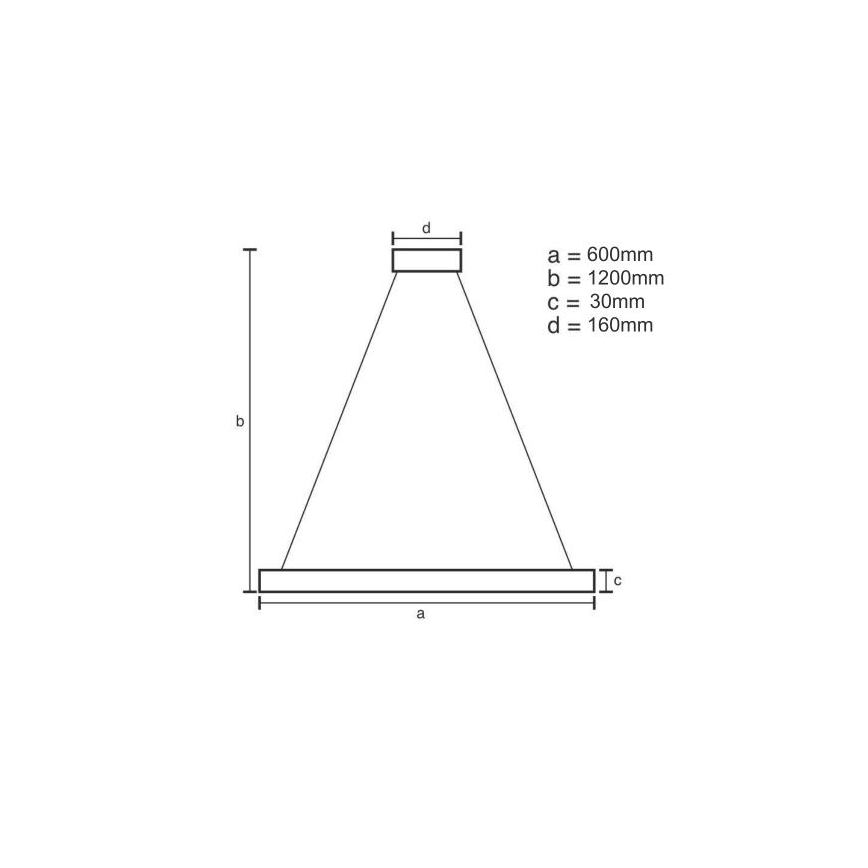 LED Stmievateľný luster na lanku LED/40W/230V 3000-6500K + diaľkové ovládanie