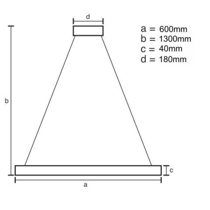 LED Stmievateľný luster na lanku LED/40W/230V 3000-6500K zlatá + diaľkové ovládanie