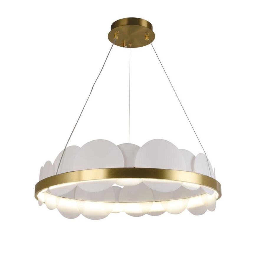 LED Stmievateľný luster na lanku LED/40W/230V 3000-6500K zlatá + diaľkové ovládanie