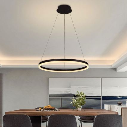 LED Stmievateľný luster na lanku LED/42W/230V 3000-6500K pr. 60 cm + diaľkové ovládanie