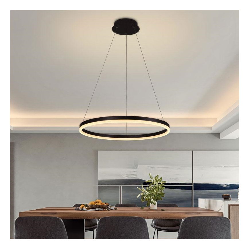 LED Stmievateľný luster na lanku LED/42W/230V 3000-6500K pr. 60 cm + diaľkové ovládanie
