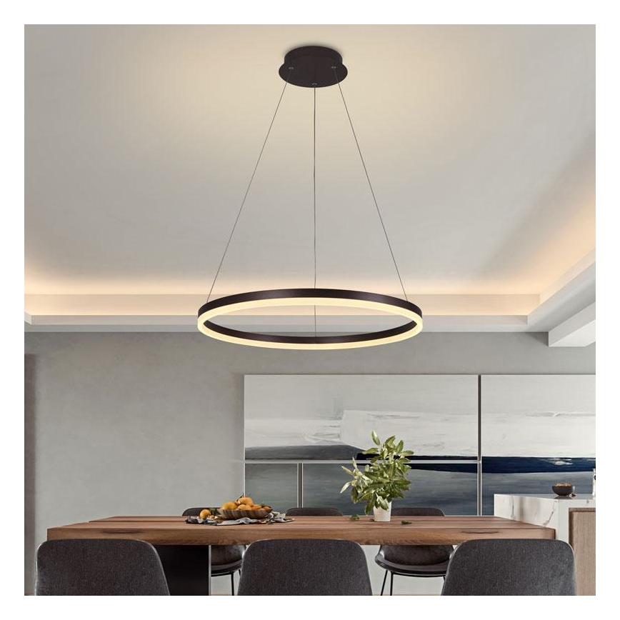 LED Stmievateľný luster na lanku LED/42W/230V 3000-6500K pr. 60 cm + diaľkové ovládanie