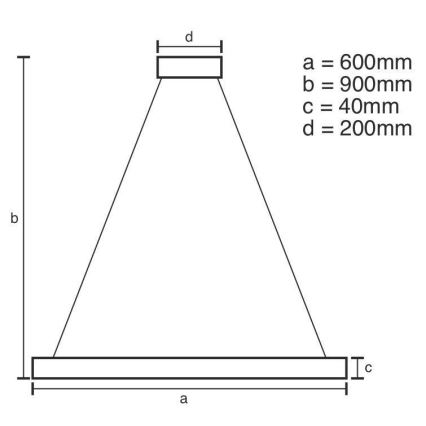 LED Stmievateľný luster na lanku LED/42W/230V 3000-6500K + diaľkové ovládanie