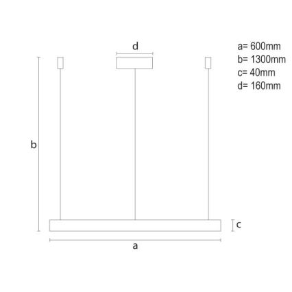 LED Stmievateľný luster na lanku LED/42W/230V 3000-6500K + diaľkové ovládanie