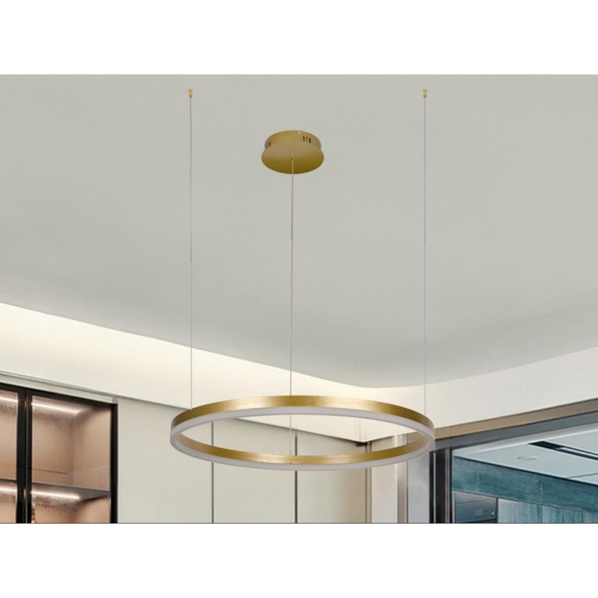 LED Stmievateľný luster na lanku LED/42W/230V 3000-6500K pr. 60 cm + diaľkové ovládanie