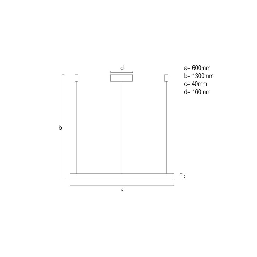 LED Stmievateľný luster na lanku LED/42W/230V 3000-6500K pr. 60 cm + diaľkové ovládanie