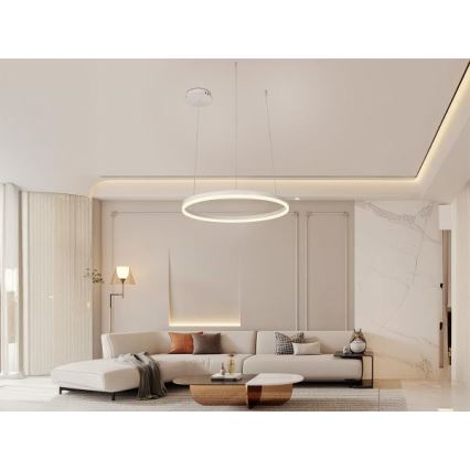 LED Stmievateľný luster na lanku LED/42W/230V 3000-6500K + diaľkové ovládanie