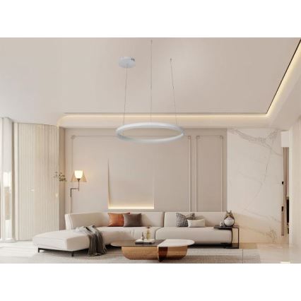 LED Stmievateľný luster na lanku LED/42W/230V 3000-6500K + diaľkové ovládanie