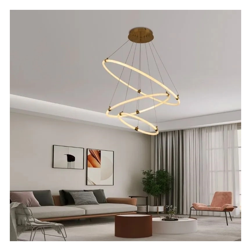 LED Stmievateľný luster na lanku LED/45W/230V 3000-6500K + diaľkové ovládanie