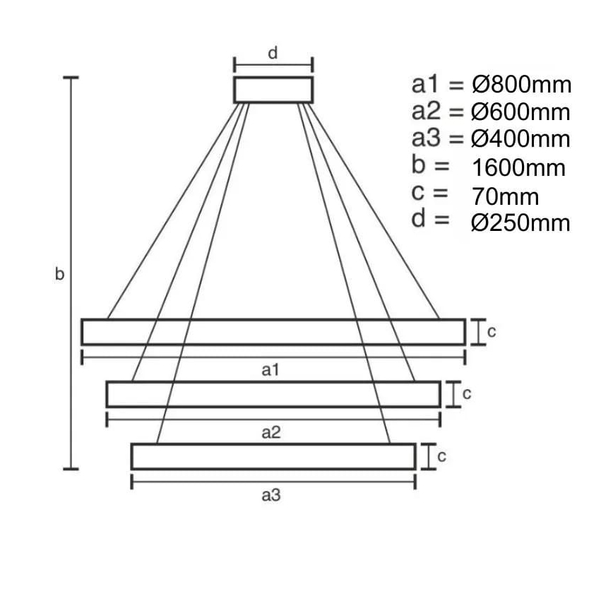 LED Stmievateľný luster na lanku LED/45W/230V 3000-6500K + diaľkové ovládanie