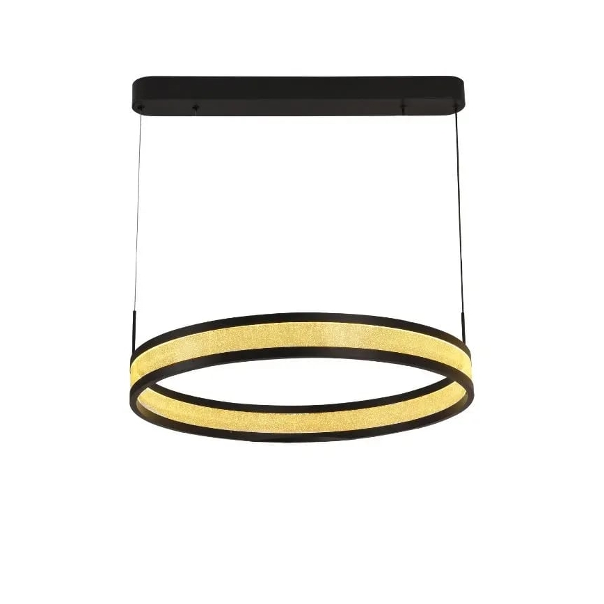 LED Stmievateľný luster na lanku LED/45W/230V 3000-6500K čierna + diaľkové ovládanie
