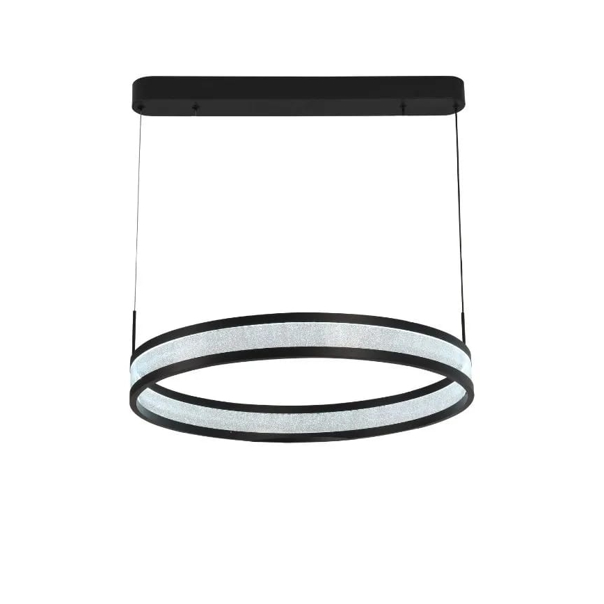 LED Stmievateľný luster na lanku LED/45W/230V 3000-6500K čierna + diaľkové ovládanie
