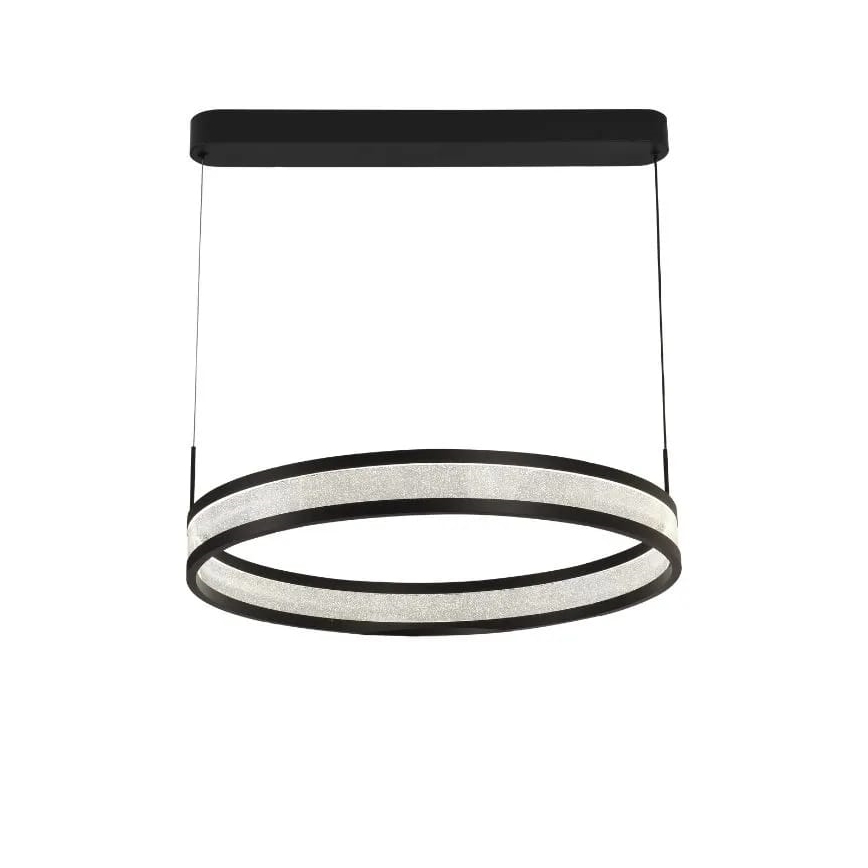 LED Stmievateľný luster na lanku LED/45W/230V 3000-6500K čierna + diaľkové ovládanie
